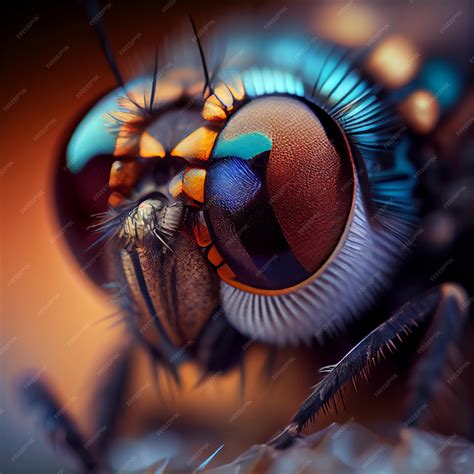 Premium Photo | Macro eye of a fly insect closeup generative ai