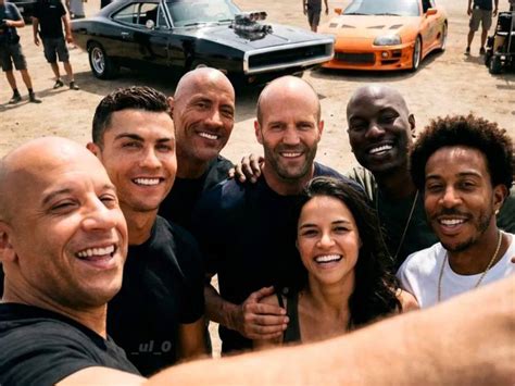 Cr7 Velozes E Furiosos - Cr7 posa con el elenco de "Rápidos y Furiosos"