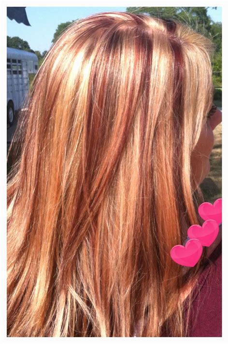 Red Hair Color With Lowlights