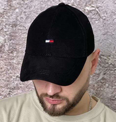 Кепка мужская фирменная молодежная качественная базовая черная Tommy ...