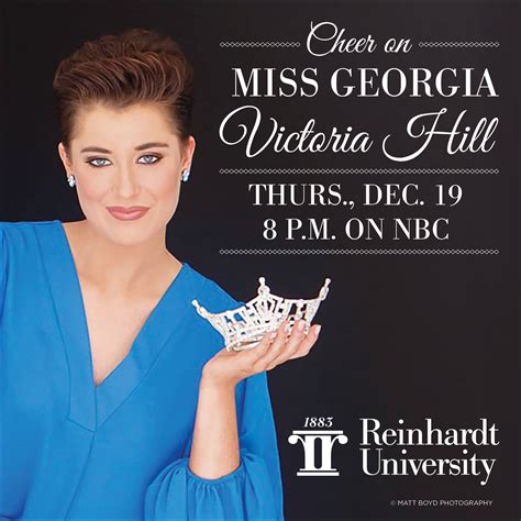 Watch Reinhardt’s Victoria Hill compete for Miss America title, Dec. 19