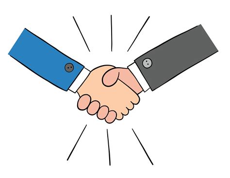 cartoon  businessmen shaking hands vector illustration