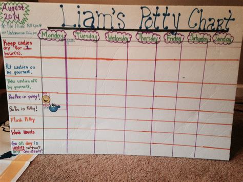 Potty Training Chart Diy - DIY Craft Ideas