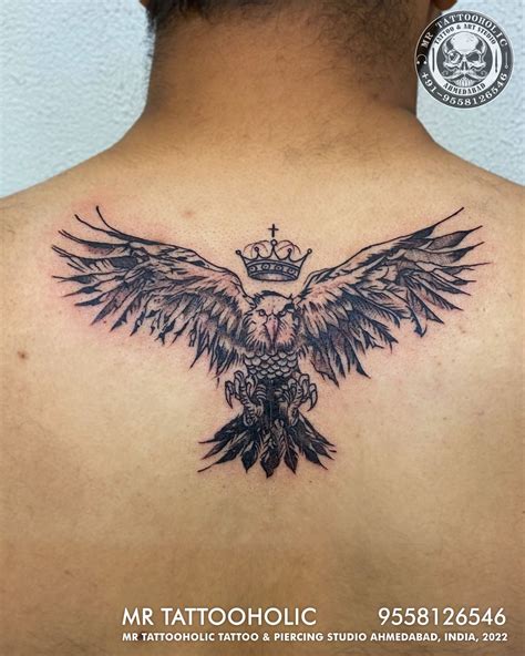 eagle on neck tattoo 9