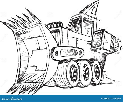 Armored Bulldozer Vehicle Sketch Stock Vector - Illustration of armored ...