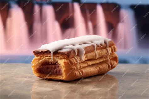 premium ai image  beaver tail pastry decorated  resemble niagara