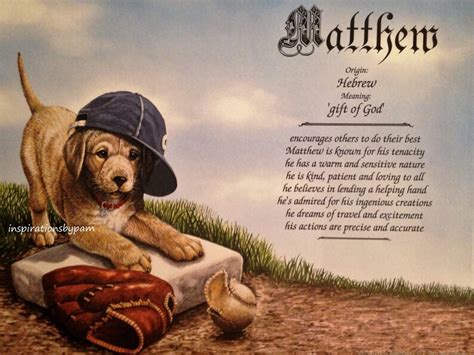 Matthew First Name Meaning Art Print-name Meaning-personalizedart-8x10 ...