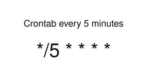 Crontab every 5 minutes Copy Example in one click!