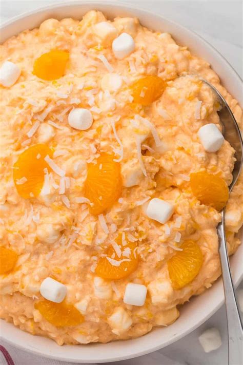 Creamy Orange Jello Salad - Little Sunny Kitchen