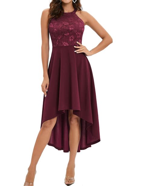 Bbonlinedress Women High Low Halter Cocktail Party Bridesmaid Dress A