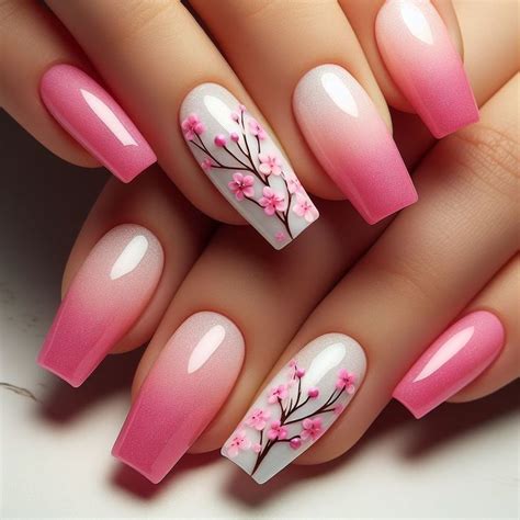 Pin by valentines nails on Pins by you in 2024 | Cherry blossom nails ...