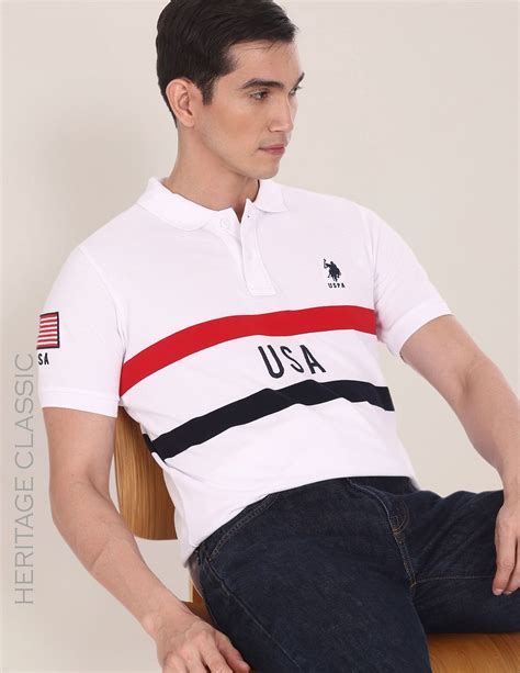 Buy U.S. Polo Assn. USA Flag Embroidered Pique Polo Shirt - NNNOW.com