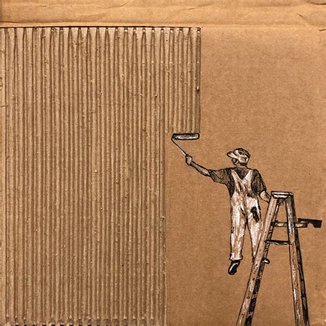 cardboard art painting