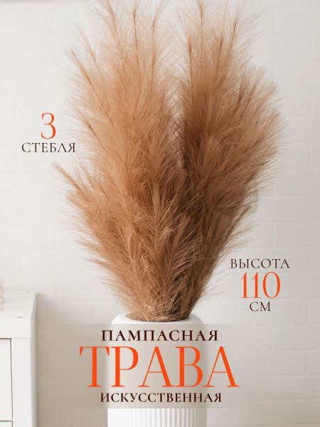 Купить Искусственная пампасная трава 110 см.HomeBoom Сухоцветы для ...