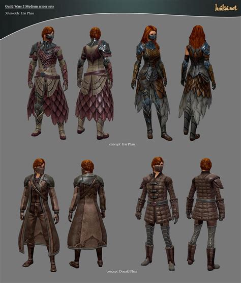 Guild Wars 2 Medium Armor Sets by haikai13 on DeviantArt