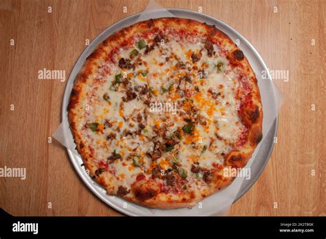 italian steak pizza stock photo alamy