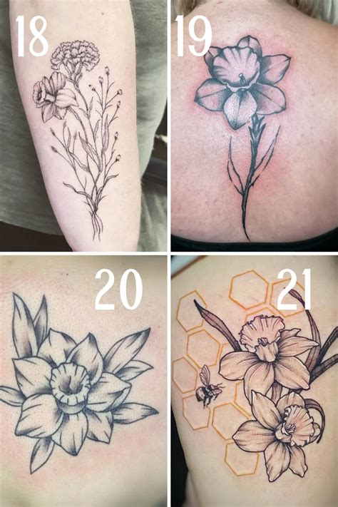 December Birth Flower Tattoo {Narcissus} - TattooGlee | Birth flower ...