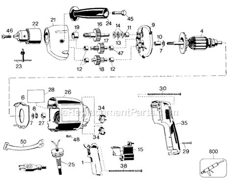 Black and Decker TS320 1/2 Drill Variable Speed Reversible OEM ...