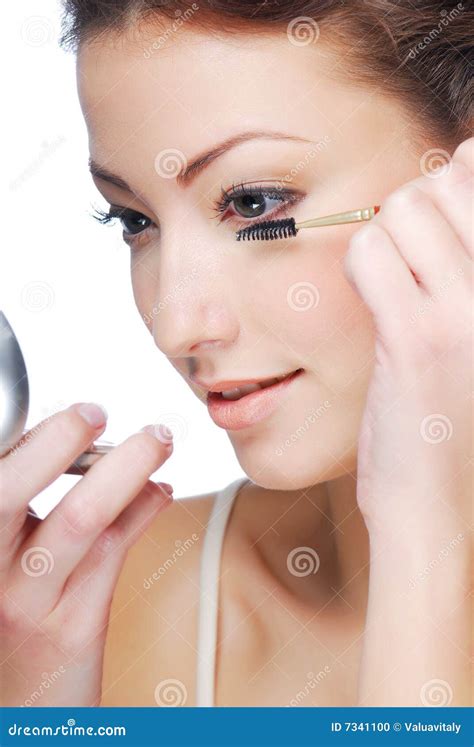 long eyelashes stock photo image  makeup beautify