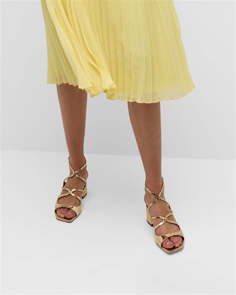 Jimmy Choo Azilia Strappy Metallic Sandals | Neiman Marcus