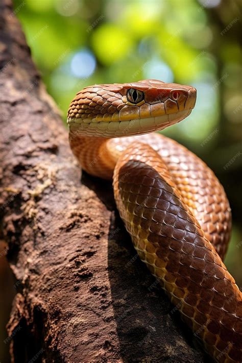 premium photo  snake   snake   head     camera