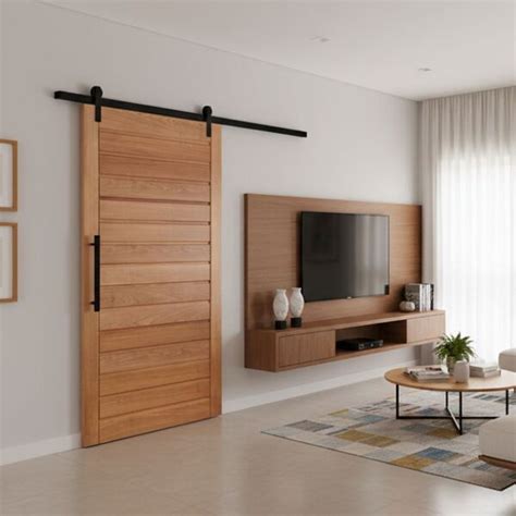 Kit Porta De Correr Madeira Completa - Kit Porta De Correr Completa Paris 100x210cm Em Madeira Maciça Tauari ...