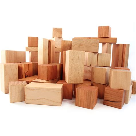 wooden building blocks  kids  piece hardwood set   usa