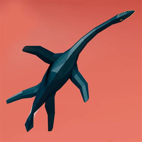 3D Low Poly Plesiosaur Sea Monster In OBJ - TurboSquid 2090779