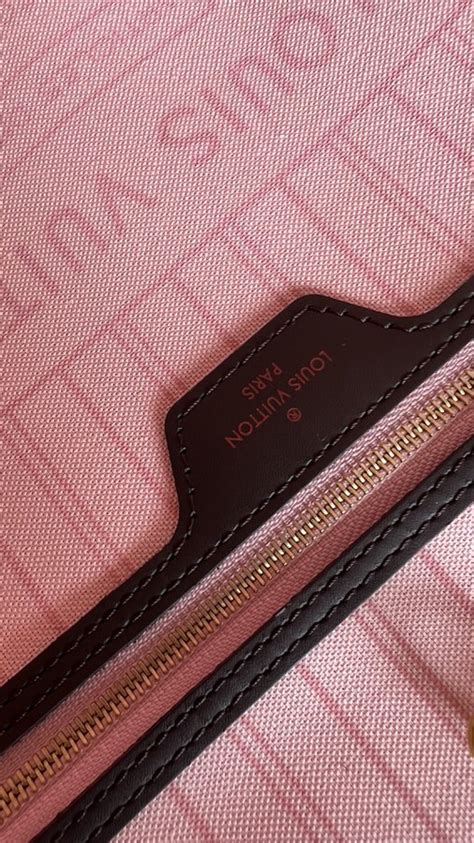 Louis Vuitton Neverfull MM Damier Ebene Rose Ballerine - LVLENKA Luxury ...