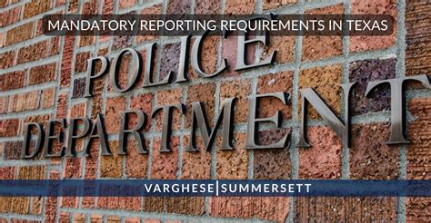 mandatory reporting requirement law  texas varghese summersett
