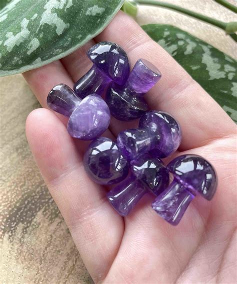 High Quality Amethyst Crystal Mini Mushrooms - The Holistic Hamper