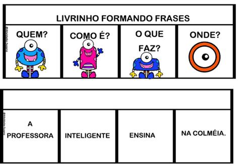 Jogo Formação De Frases Para Imprimir