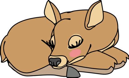 Deer Clipart Sleeping Vector Images (23)