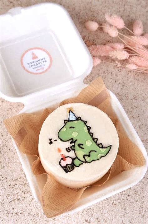 Cute Bento Cake with Dinosaur 🦖 | Birthday cake for boyfriend, Dino ...