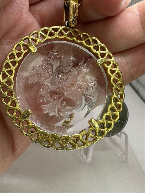 Zodiac Aquarius Intaglio TRIFARI CROWN Vintage Gold 2… - Gem