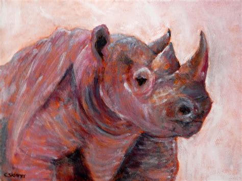 Disappearing Rhino - Caroline Skinner Art