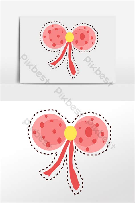drawing cartoon cute sticker bow illustration | PNG Images PSD Free