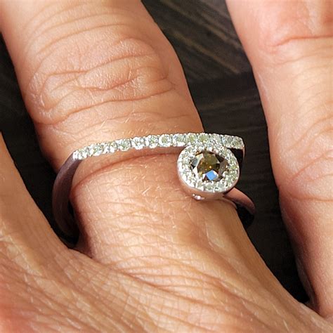 CROWN OF LIGHT 14kt Gold Chocolate Diamond Ring - Gem