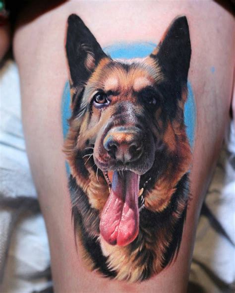 by @lukalajoie | Dog portrait tattoo, Best 3d tattoos, Dog tattoos
