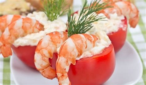 Домати, пълнени със скариди - Моята Рецепта