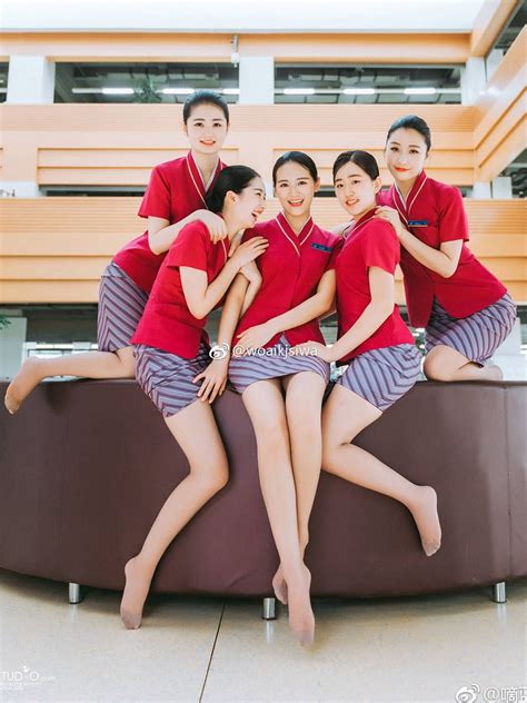 Sexy Stewardess Asian Girl, Flight Attendant Uniform, Pantyhose Outfits