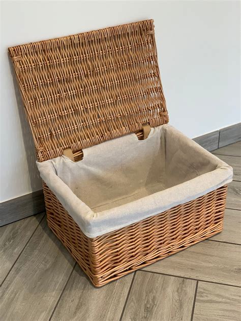 large rectangular wicker baskets  lids  doreen woods blog