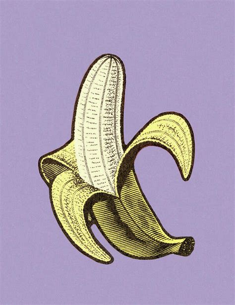 peeled banana drawing