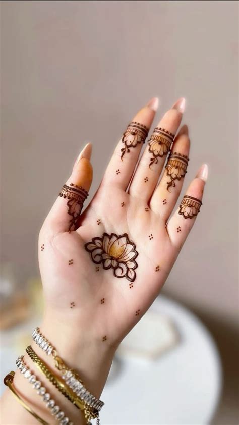 simple flower mehndi designs  front hands aesthetic design talk