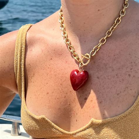 Amore Heart Necklace - Cuore Red | sccollection | Wolf & Badger