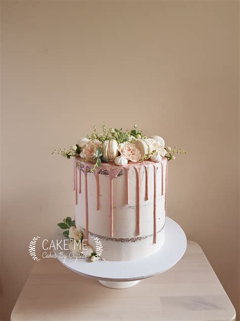 Semi naked rose gold drip cake – Artofit