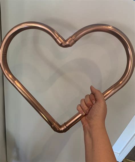 large copper heart etsy