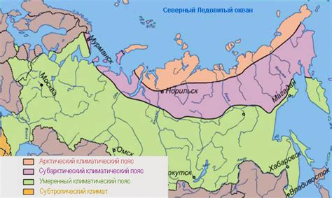 Климат России. Климатические пояса России