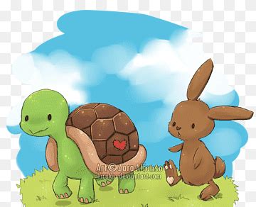 Rabbit And Turtle Clipart Girl