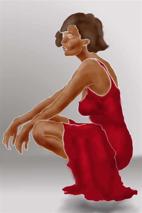 Model Crouching Sketch by muffinn2 on DeviantArt